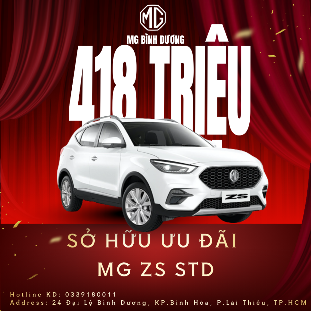 MG ZS STD: chỉ từ 418 TRIỆU
