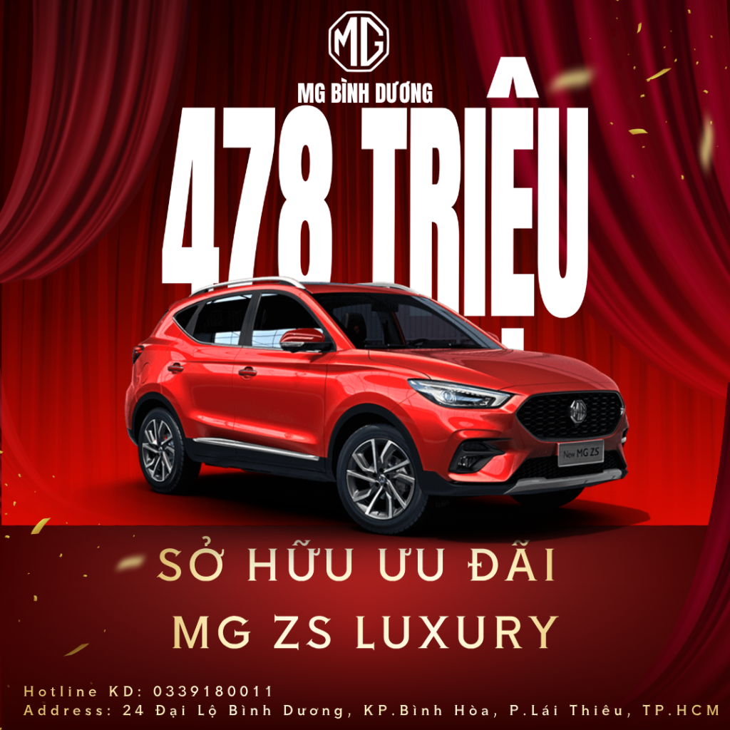 MG ZS LUXURY: chỉ từ 478 TRIỆU